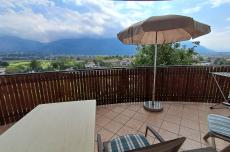 Balkon mit Blick Richtung Meran und auf die Etsch Balkon mit Blick Richtung Meran und auf die Etsch